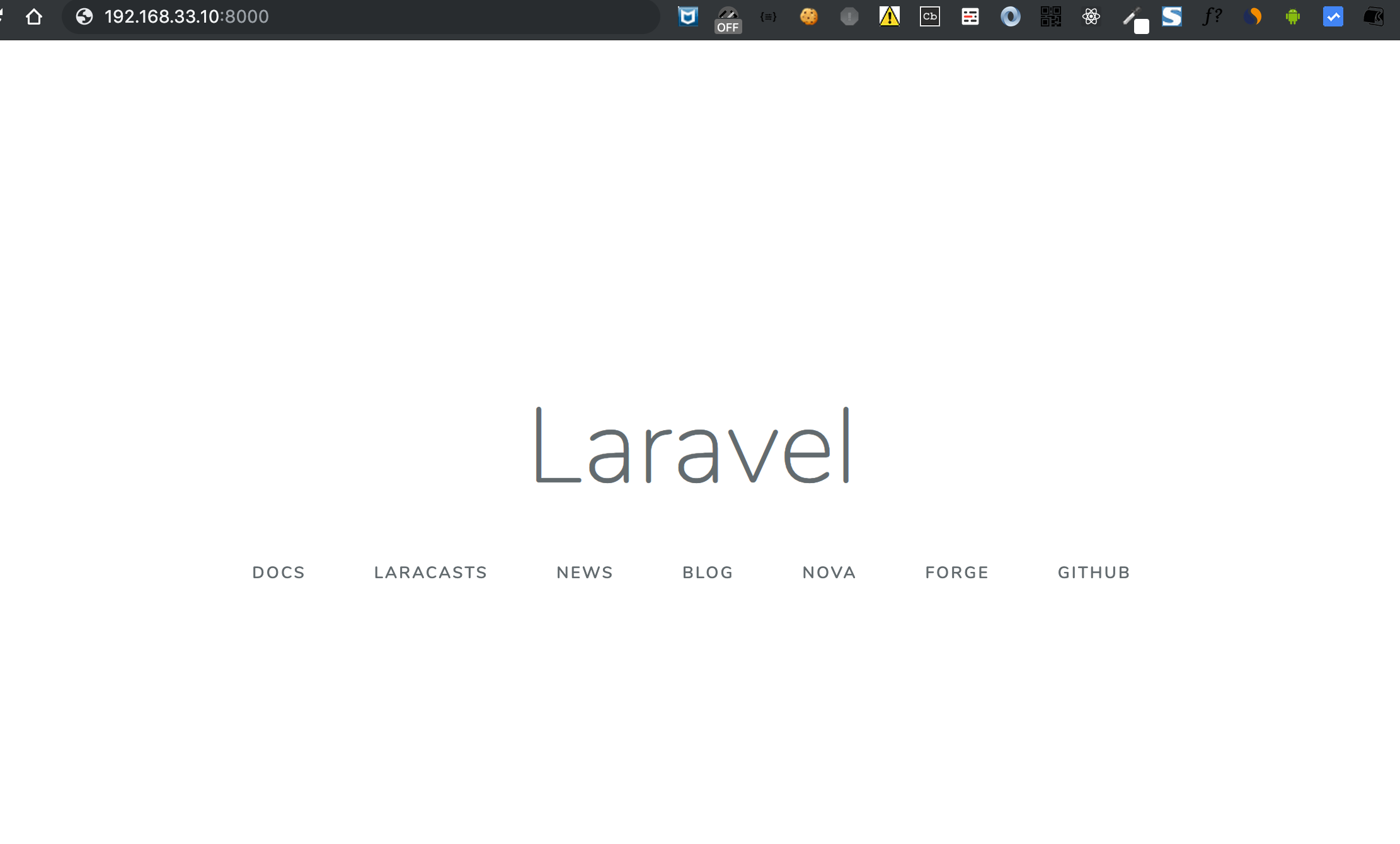 Laravel welcome画面